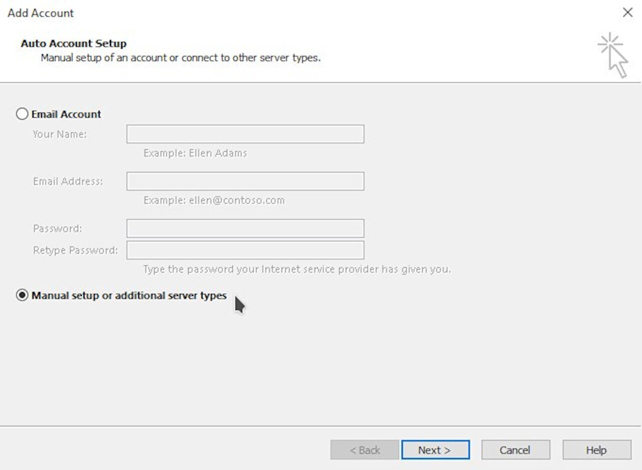 Outlook: Manuelle Konfiguration mit Benutzername und Passwort Image 6