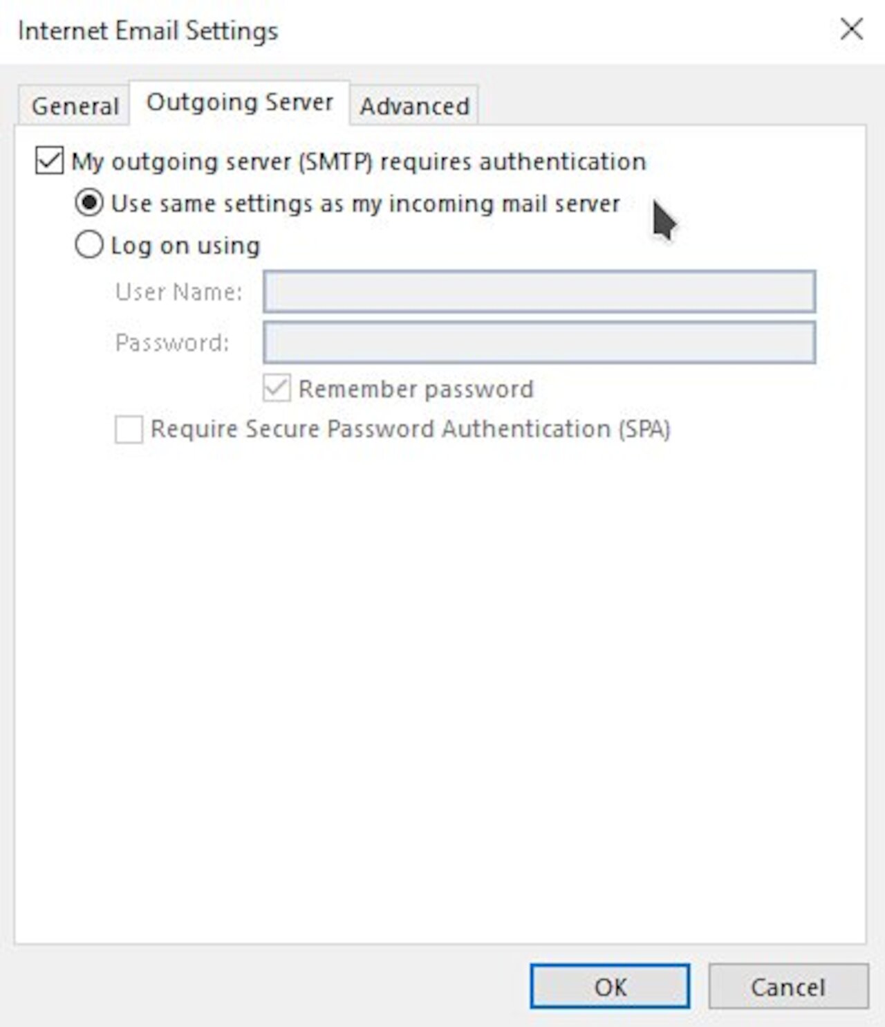 Outlook: Manuelle Konfiguration mit Benutzername und Passwort Image 9