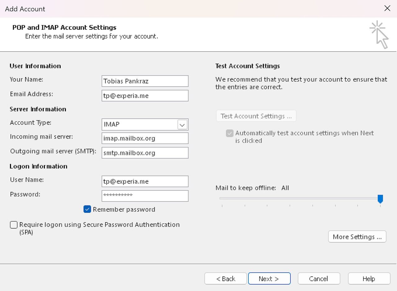 E-Mail: Einrichtung von Outlook Image 8