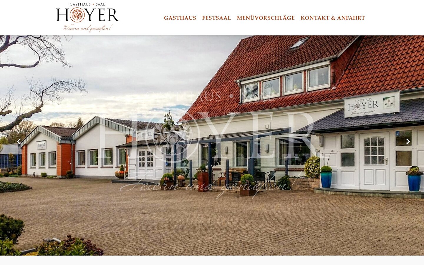 Desktop Screenshot der Website von: Gasthaus Hoyer
