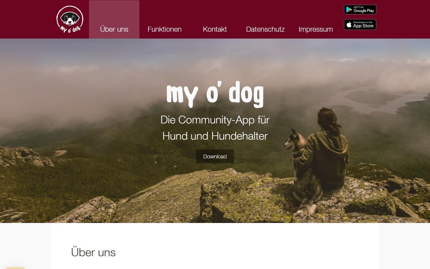 Desktop Screenshot der Website von: my o' dog