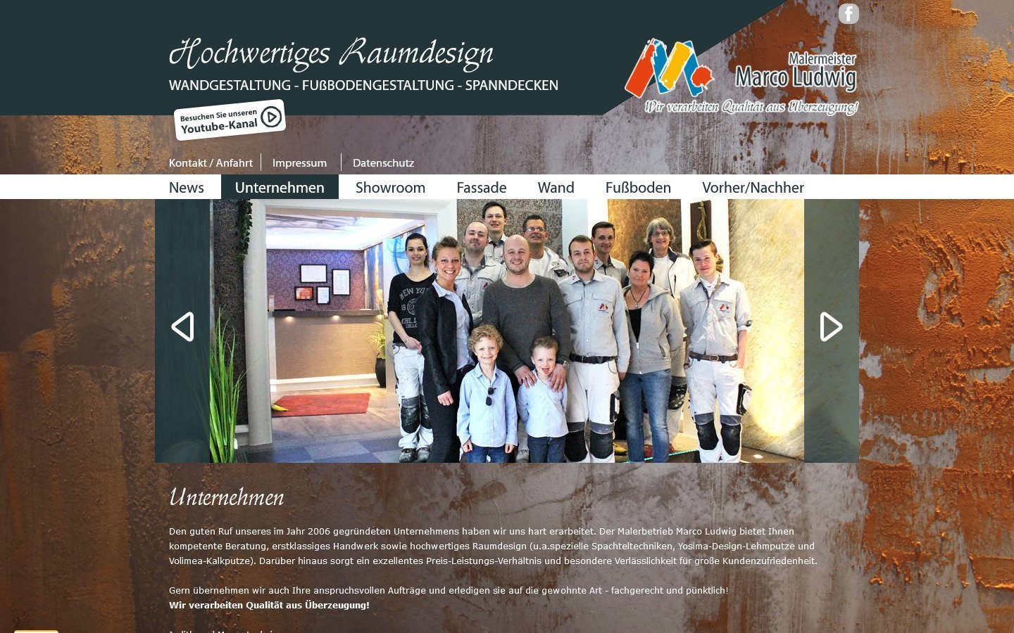 Desktop Screenshot der Website von: Malermeister Marco Ludwig