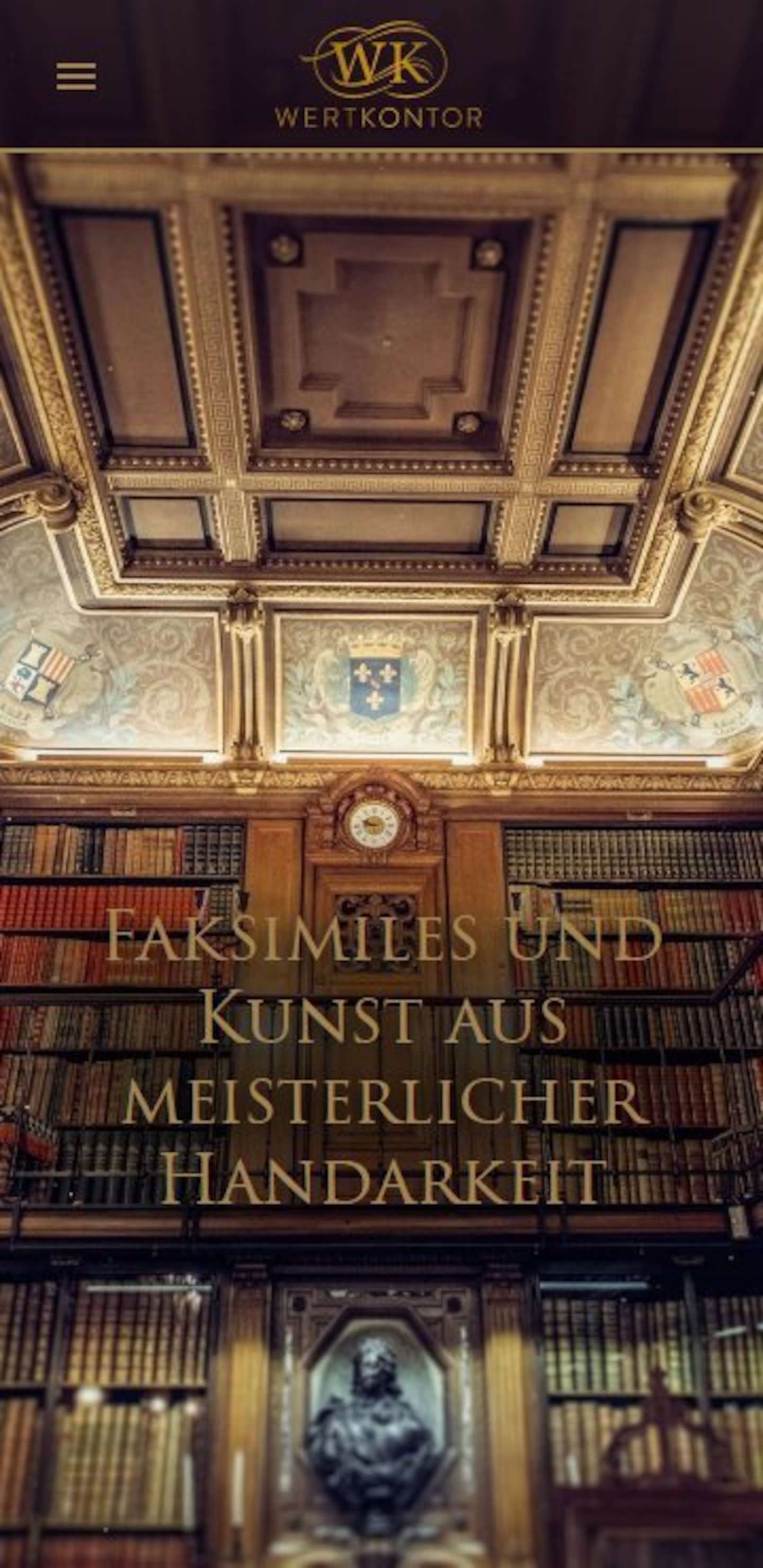 Smartphone Screenshot der Website von: WK Wertkontor GmbH