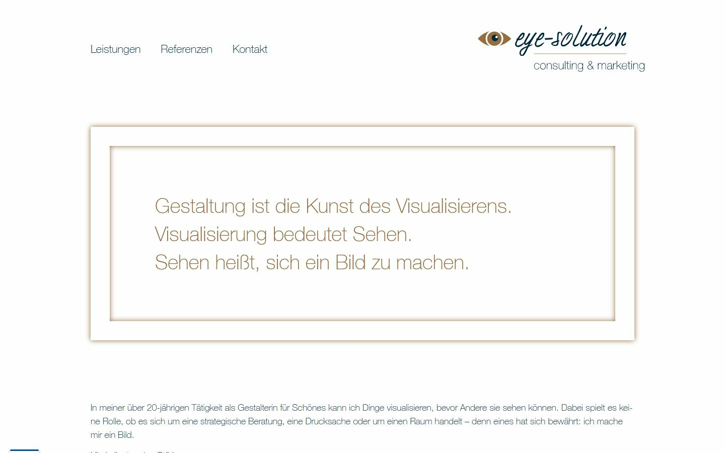 Desktop Screenshot der Website von: Eye Solution