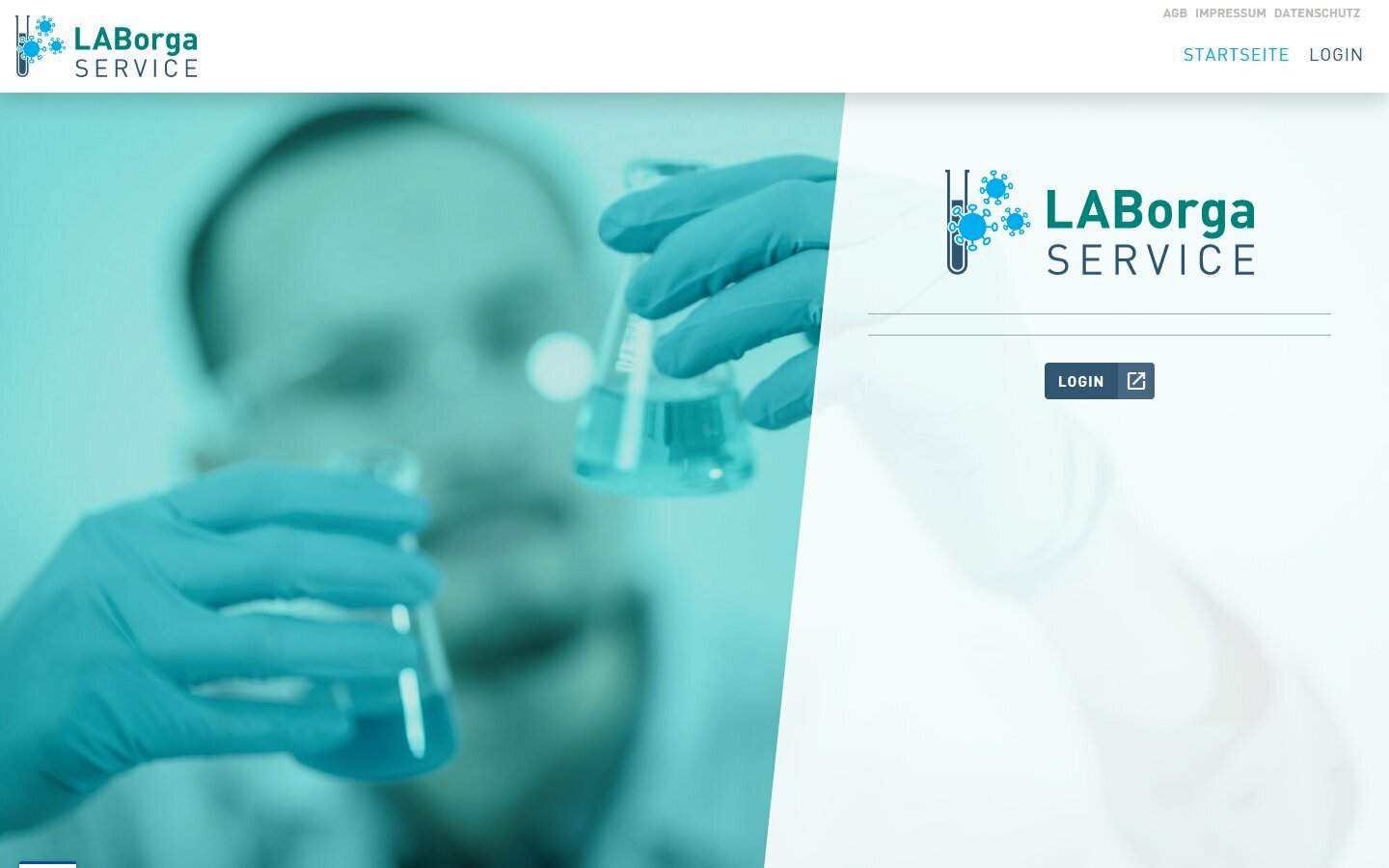 Desktop Screenshot der Website von: LABorga GmbH