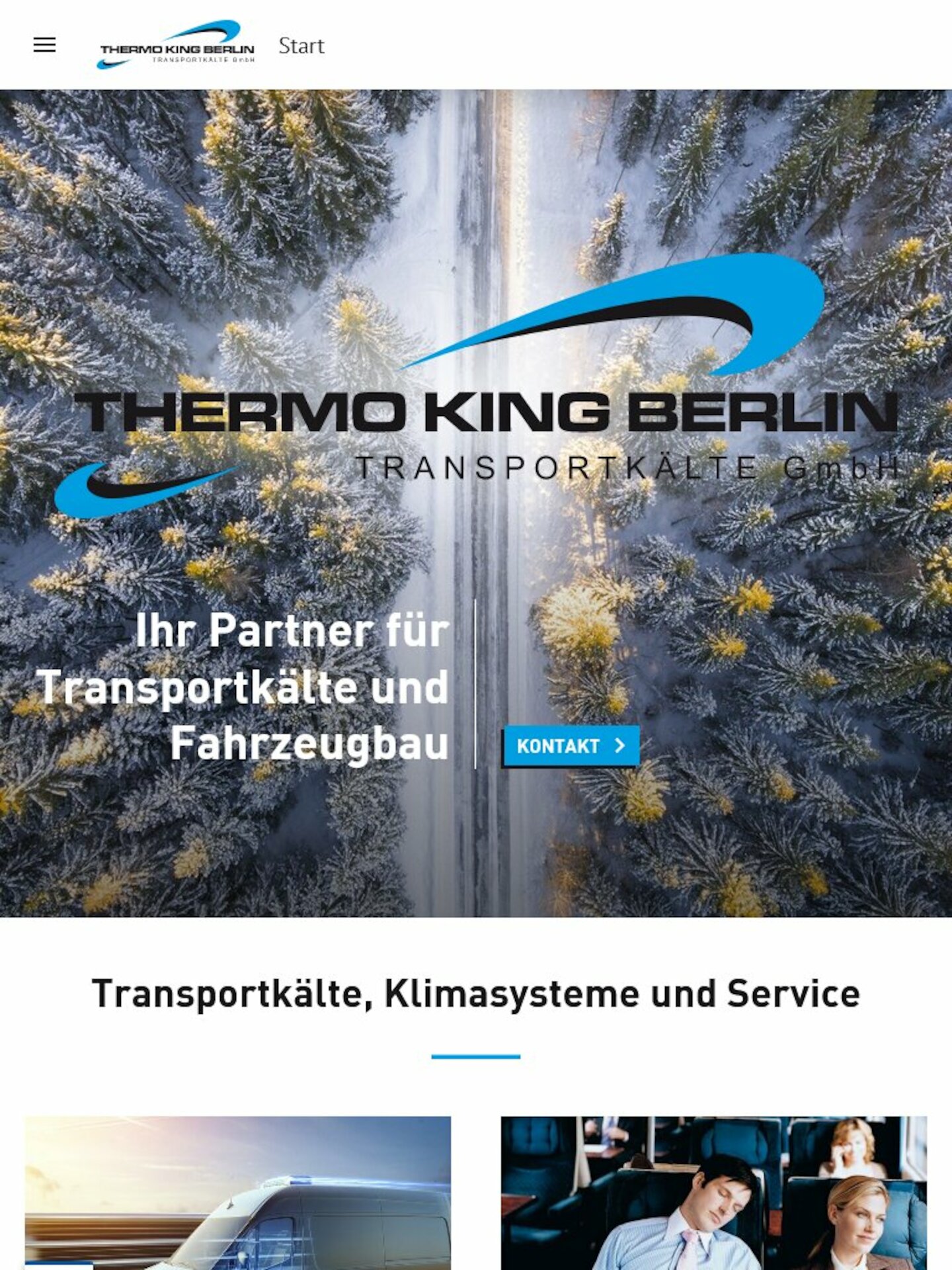Tablet Screenshot der Website von: Thermoking Berlin