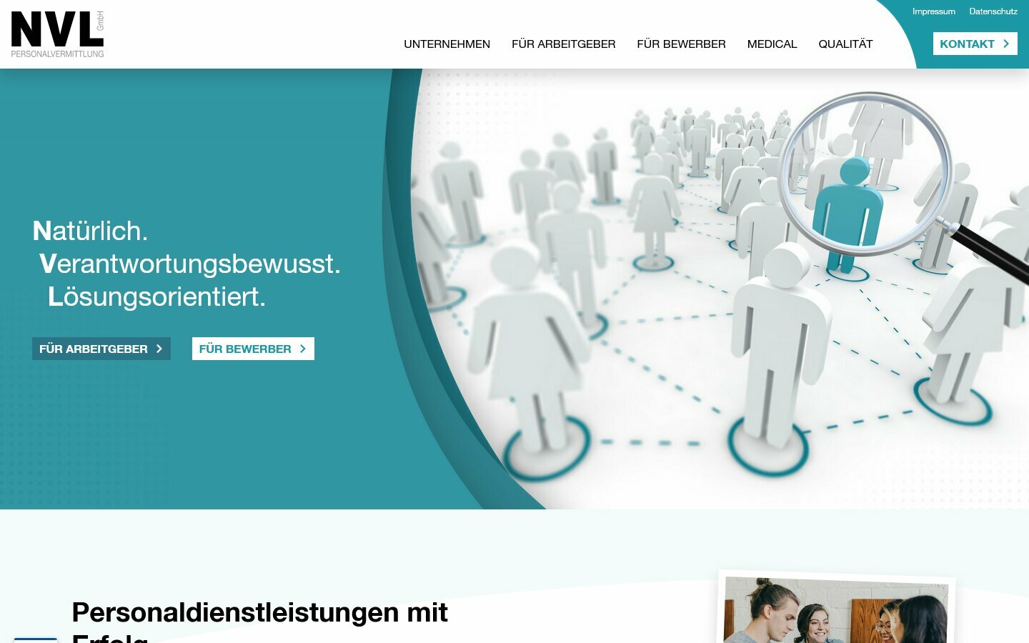 Desktop Screenshot der Website von: NVL GmbH