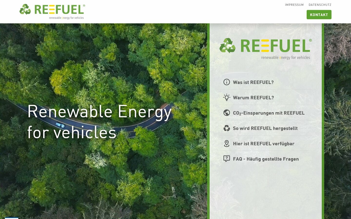 Desktop Screenshot der Website von: REEFUEL