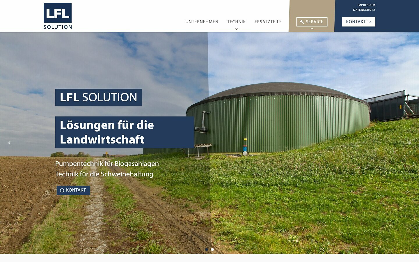Desktop Screenshot der Website von: LFL Solution