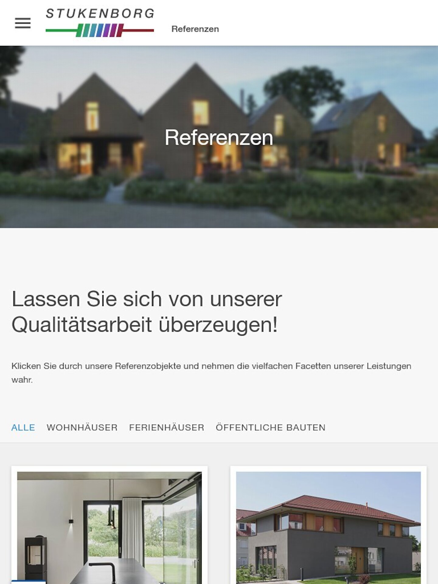 Tablet Screenshot der Website von: Tischlerei Stukenborg
