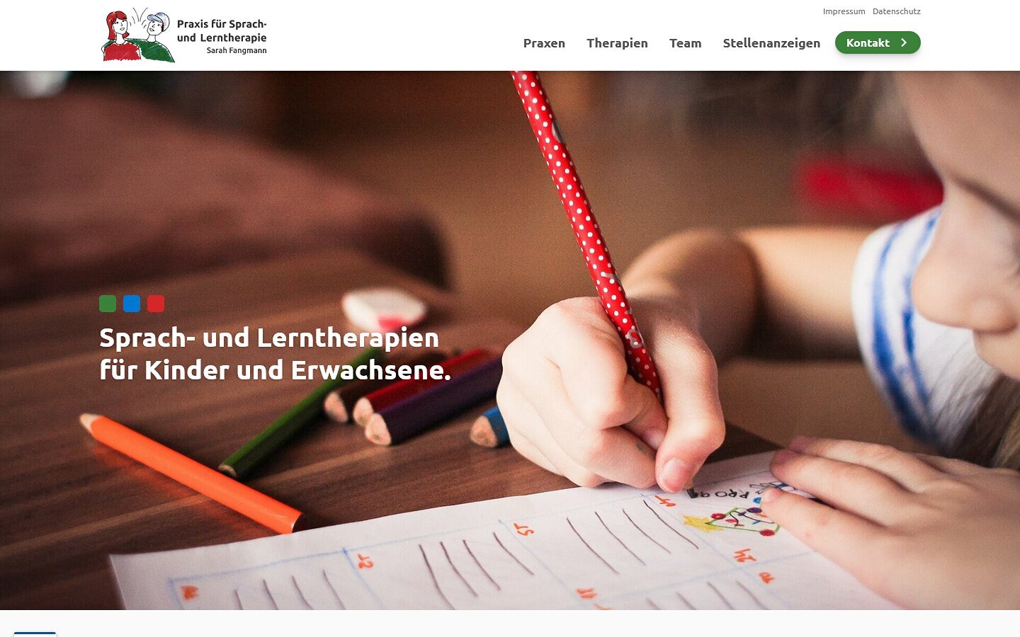 Desktop Screenshot der Website von: Sarah Fangmann