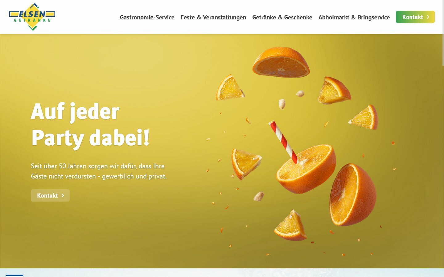 Desktop Screenshot der Website von: Getränke Elsen GmbH