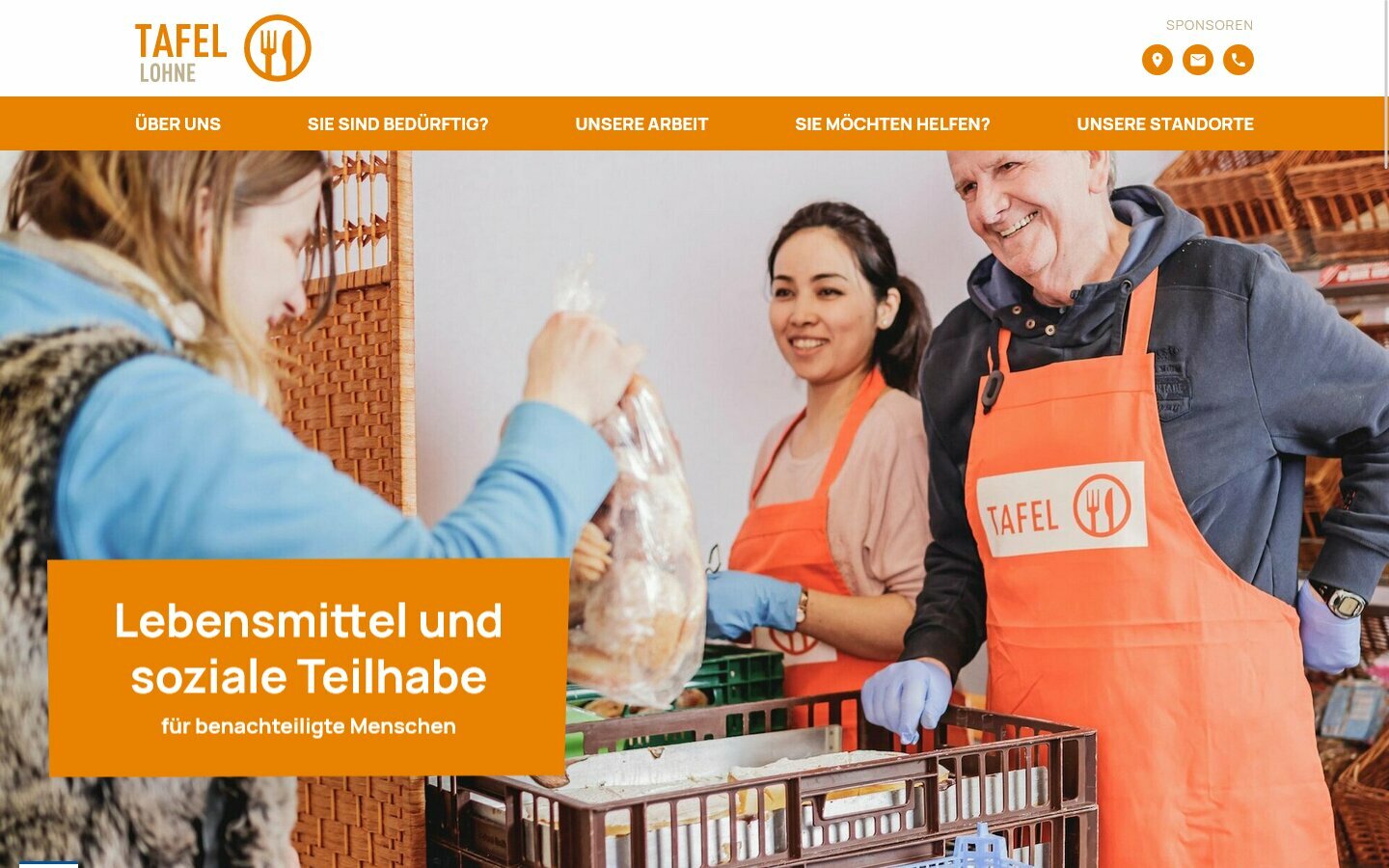 Desktop Screenshot der Website von: Tafel Lohne e.V.
