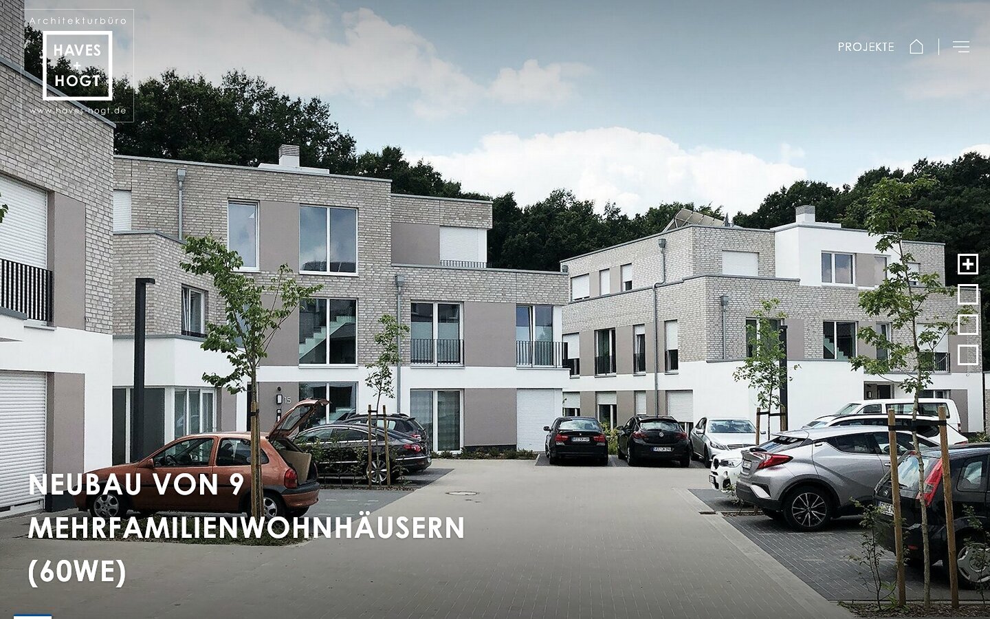 Desktop Screenshot der Website von: Architekturbüro Haves + Hogt