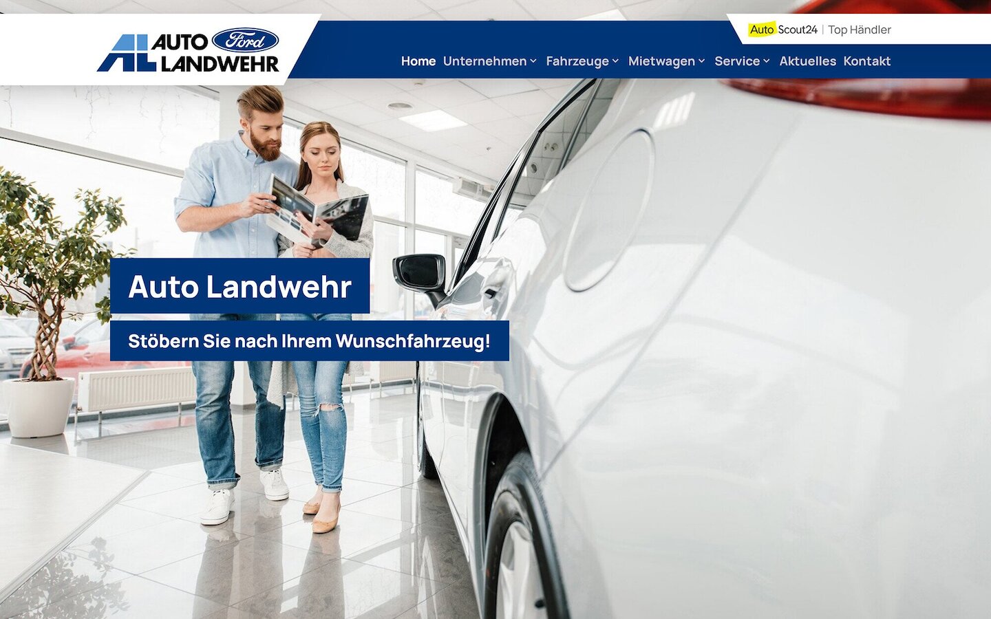 Desktop Screenshot der Website von: Auto Landwehr