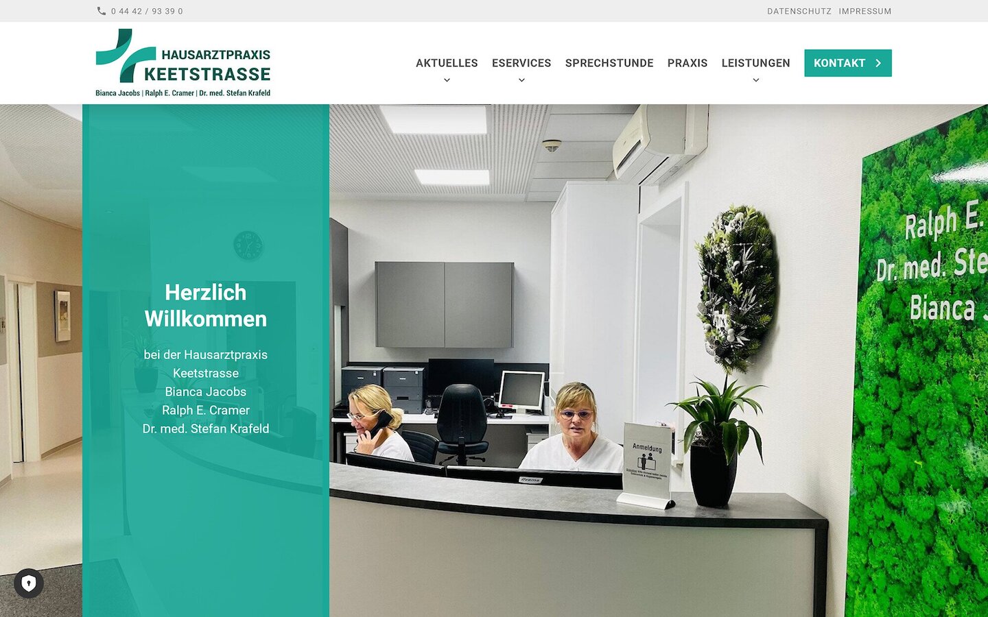 Desktop Screenshot der Website von: Hausarztpraxis Keetstraße