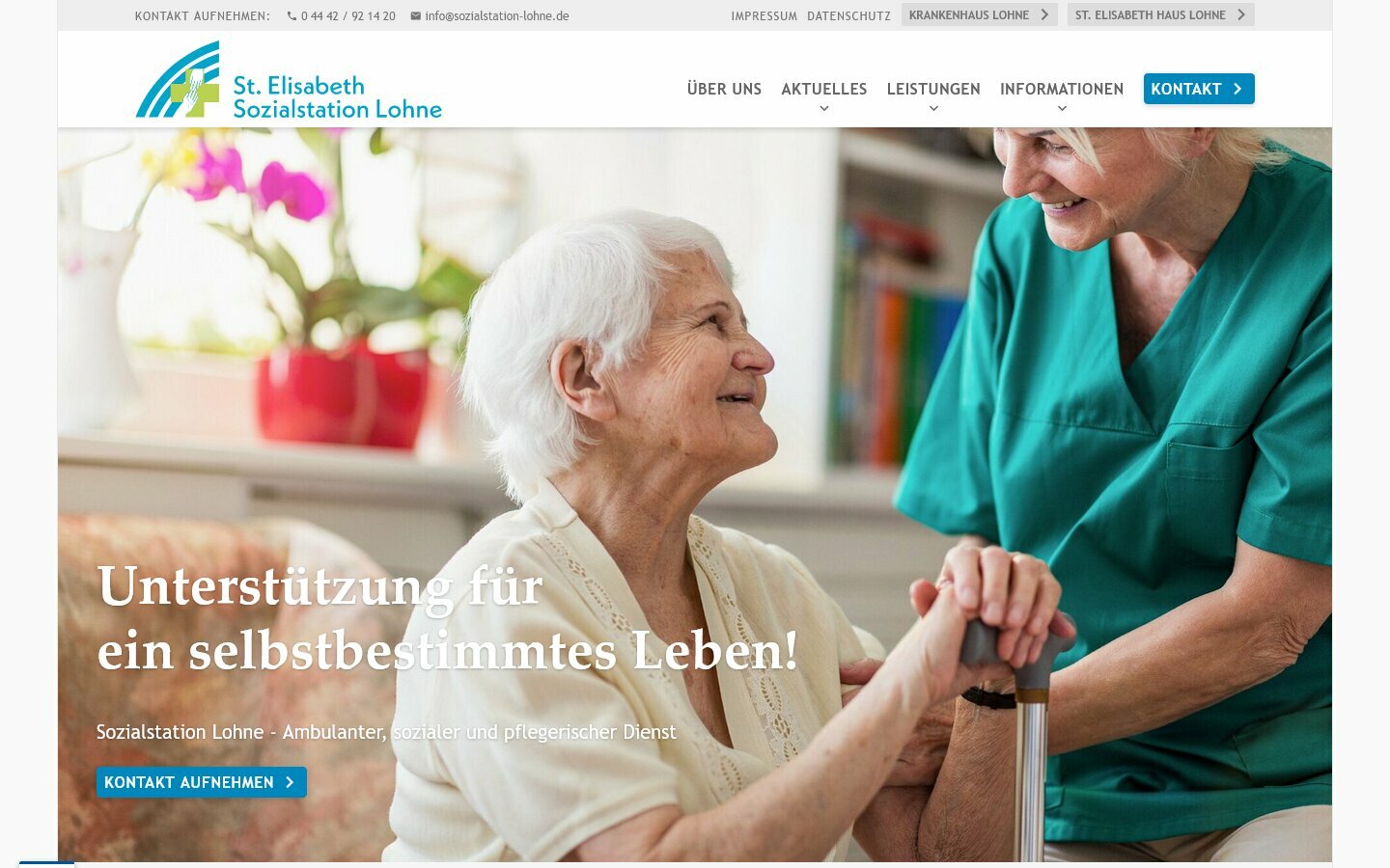 Desktop Screenshot der Website von: Sozialstation Lohne