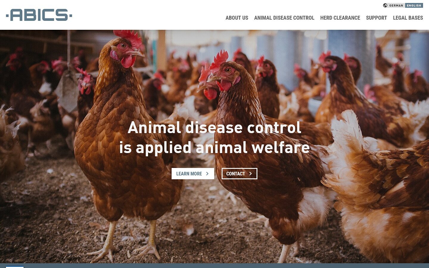 Desktop Screenshot der Website von: ABICS GmbH