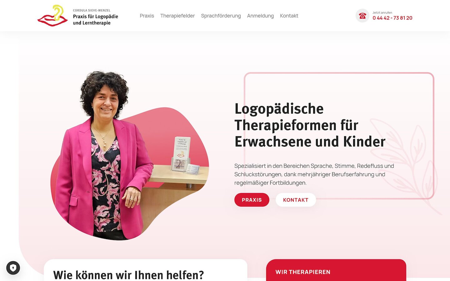 Desktop Screenshot der Website von: Praxis für Logopädie und Lerntherapie