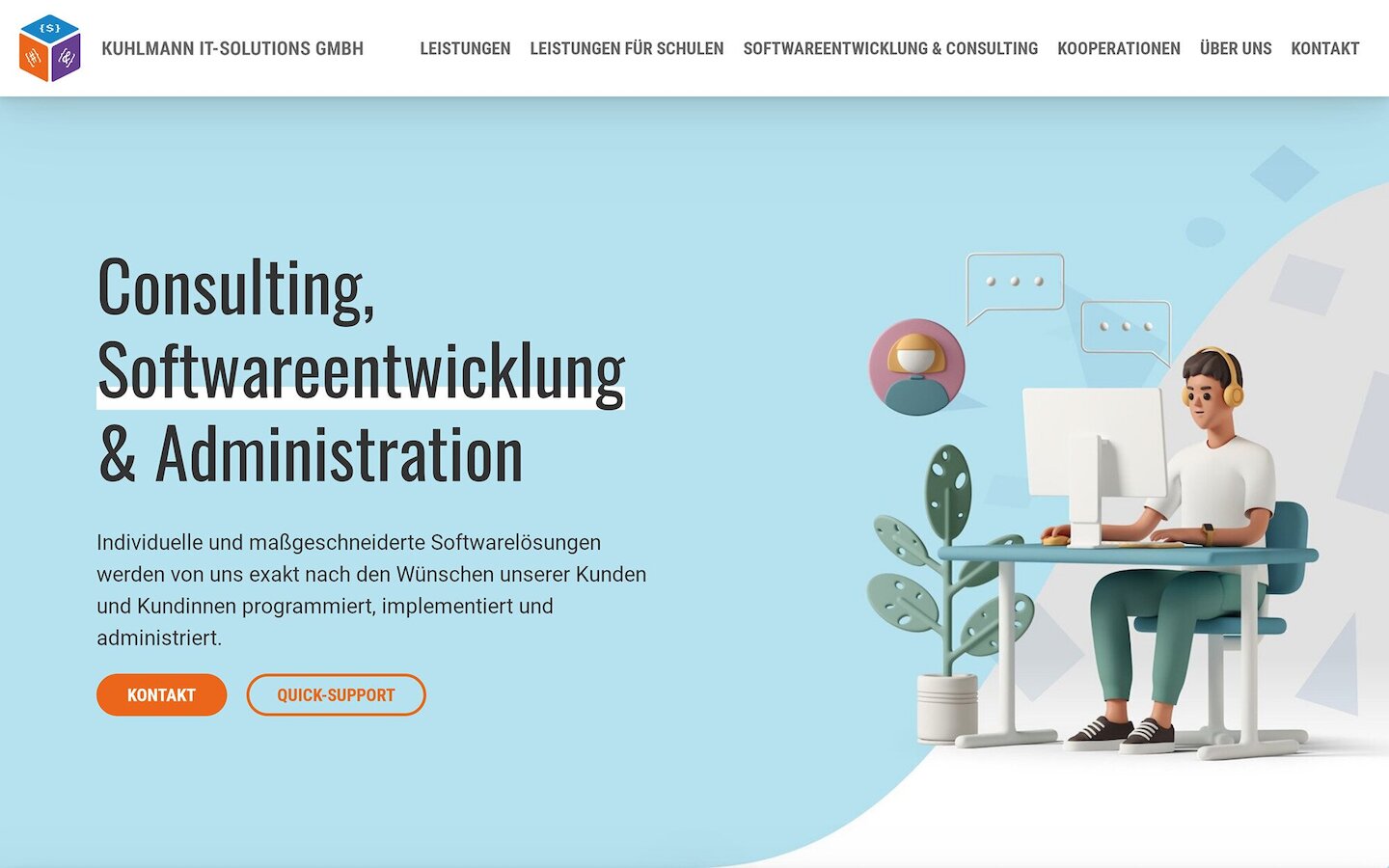 Desktop Screenshot der Website von: Kuhlmann IT-Solutions GmbH