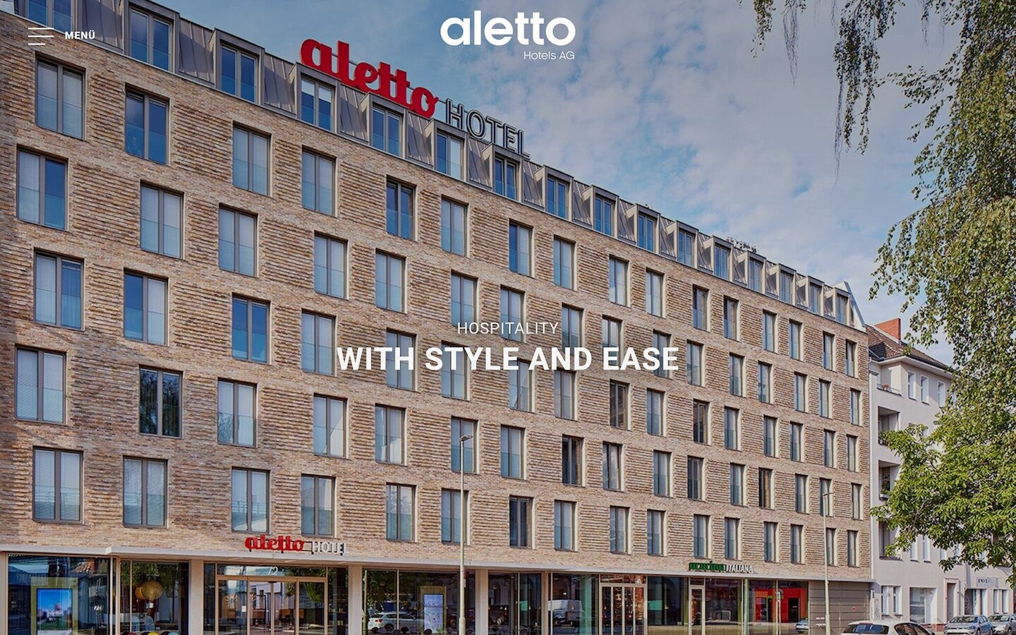 Desktop Screenshot der Website von: aletto Hotels AG