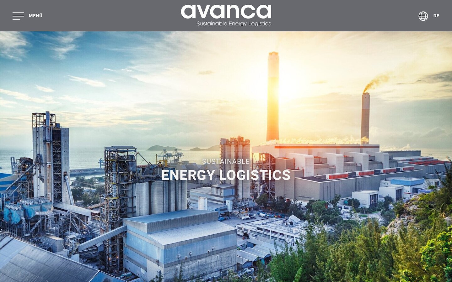 Desktop Screenshot der Website von: avanca Energy AG | avanca Logistics AG