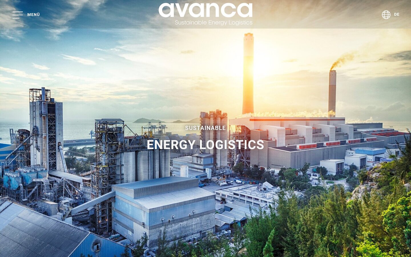 Desktop Screenshot der Website von: avanca Energy AG | avanca Logistics AG