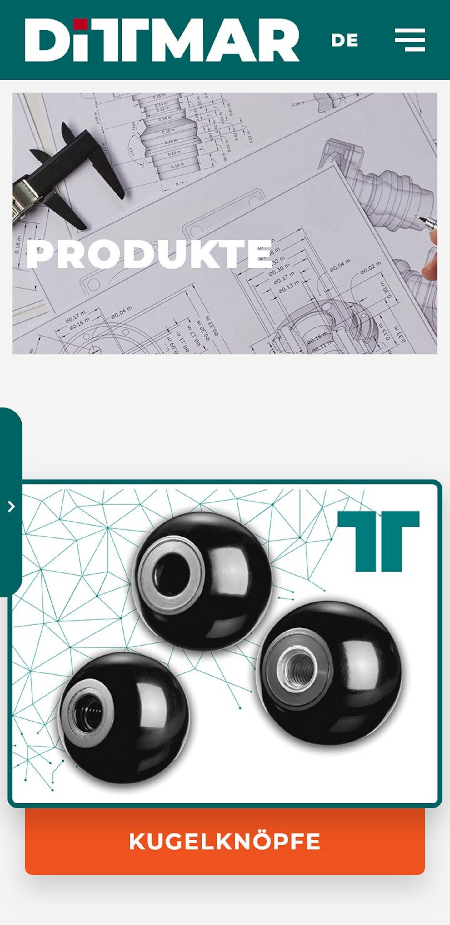 Smartphone Screenshot der Website von: DITTMAR GmbH