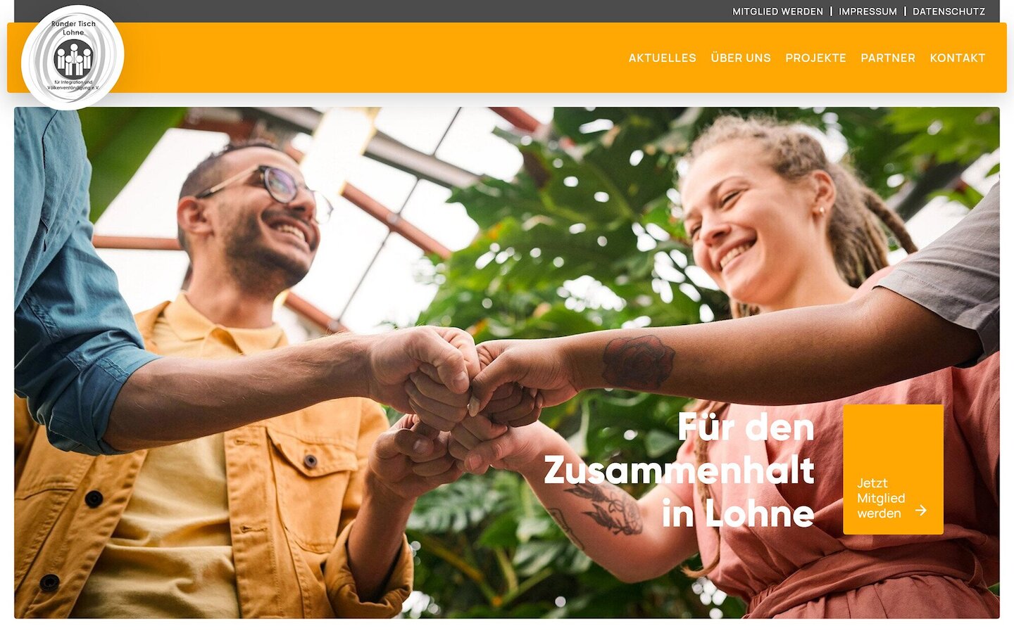 Desktop Screenshot der Website von: Runder Tisch Lohne e.V.