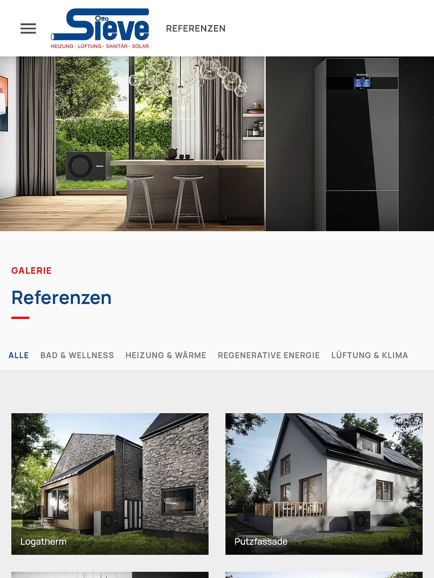 Tablet Screenshot der Website von: Otto Sieve GmbH