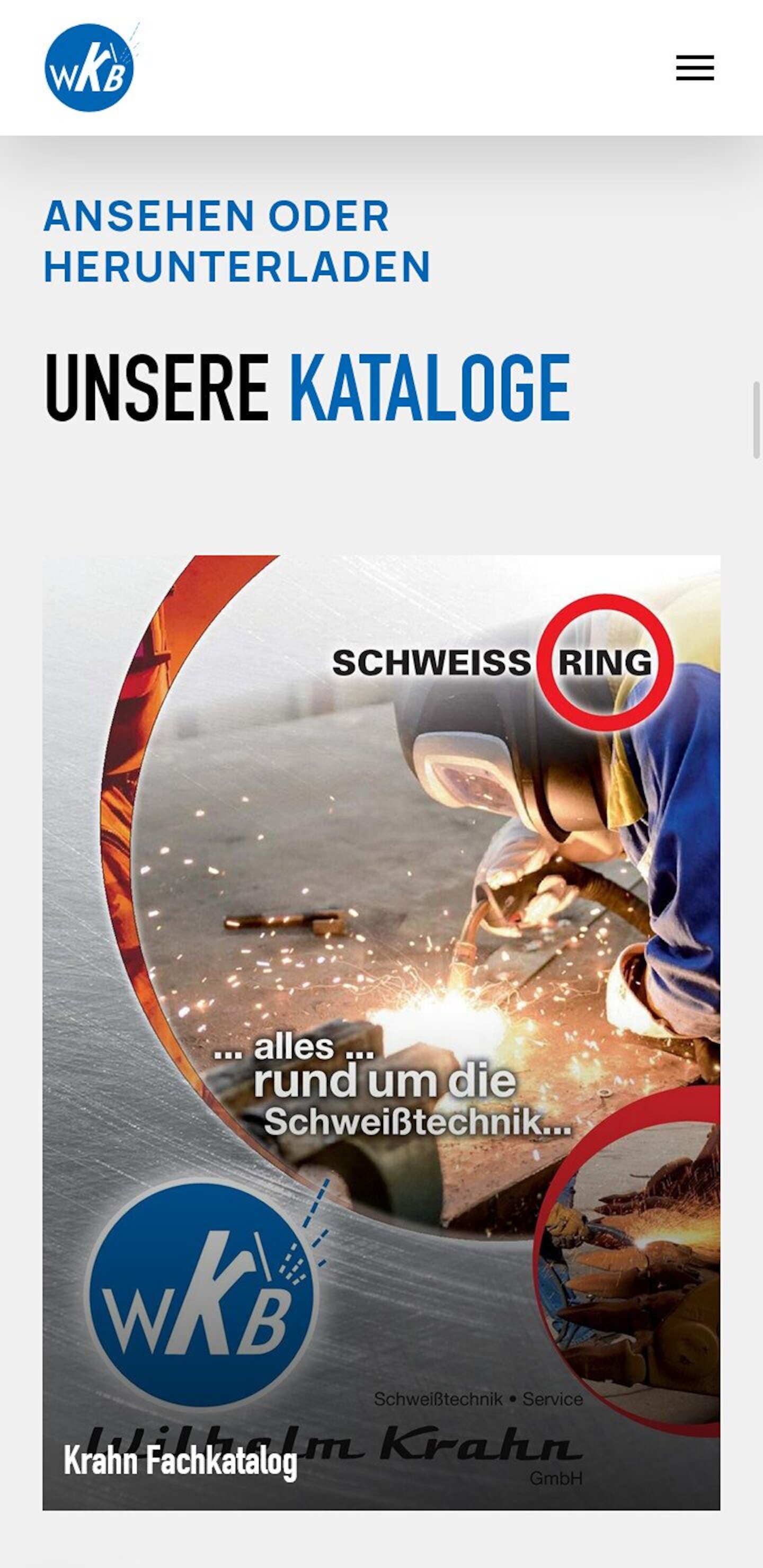 Smartphone Screenshot der Website von: Wilhelm Krahn GmbH