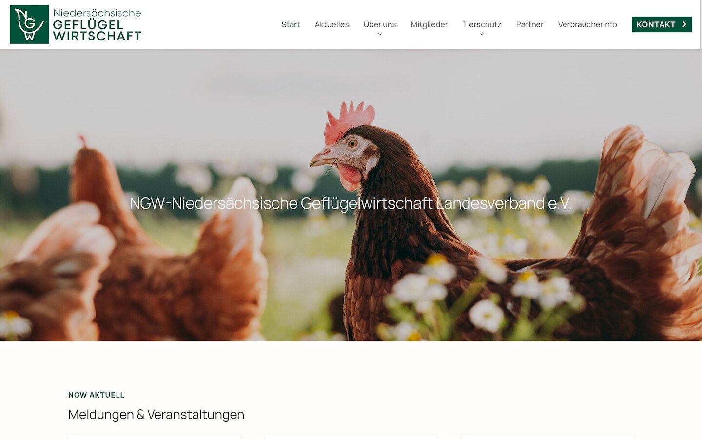 Desktop Screenshot der Website von: Niedersächsische Geflügelwirtschaft