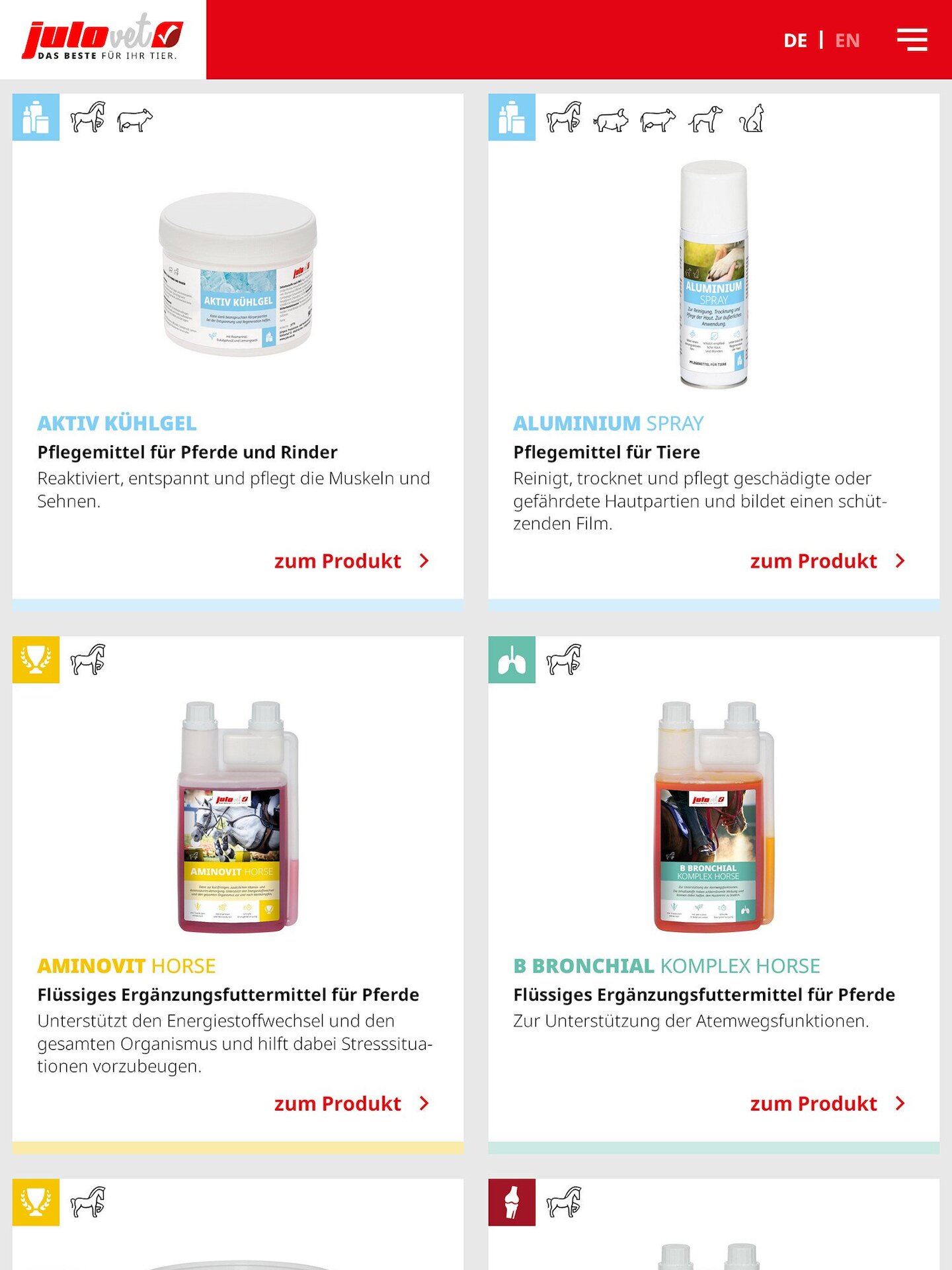 Tablet Screenshot der Website von: Jürgens Produktions- & Handels-GmbH & Co. KG