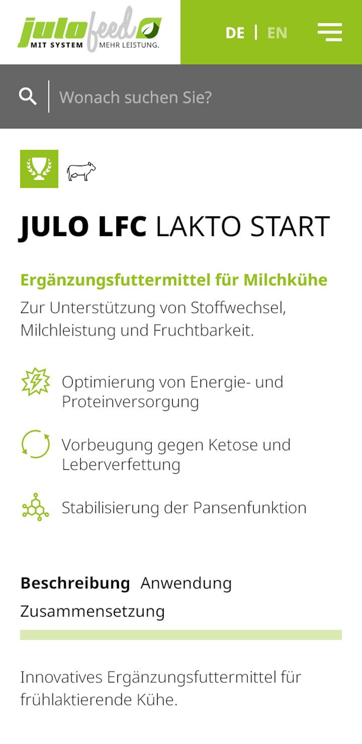 Smartphone Screenshot der Website von: Jürgens Produktions- & Handels-GmbH & Co. KG