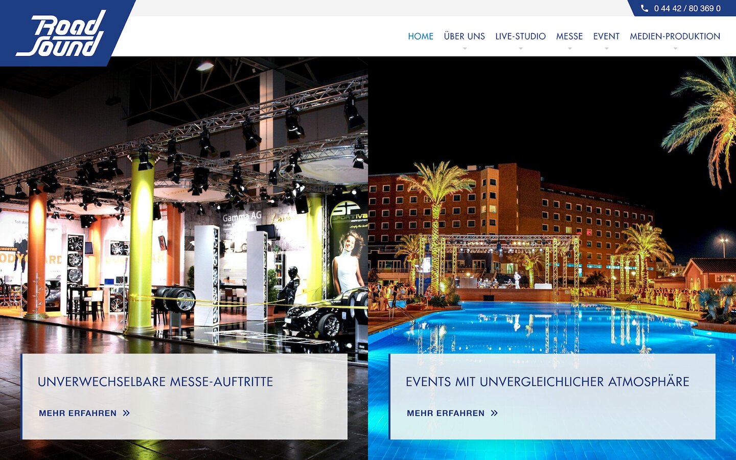 Desktop Screenshot der Website von: Road Sound