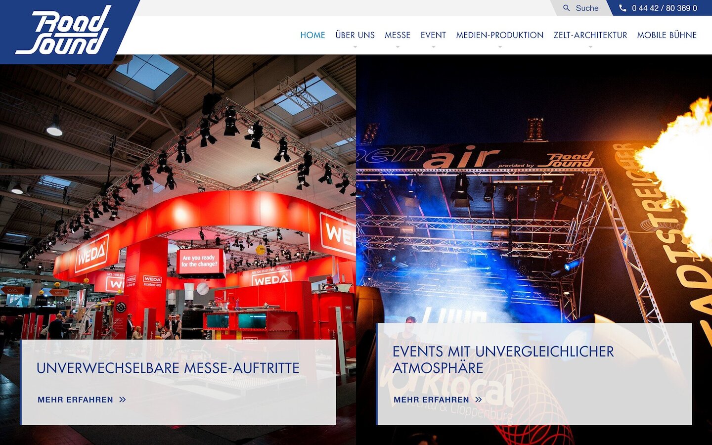 Desktop Screenshot der Website von: Road Sound