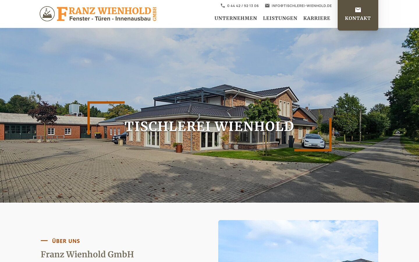 Desktop Screenshot der Website von: Franz Wienhold GmbH